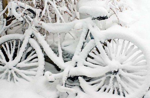 PHOTONews Winter 2010 Challenge Snow Covered Bicycle Scarborough Ontario Mike Young