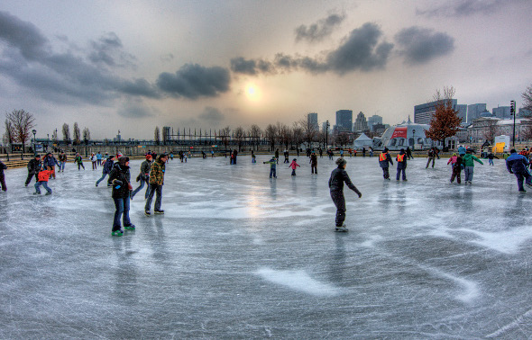 Winter Photography Ice Rink People Skating