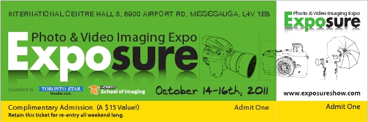 Henry's Cameras Exposure Photo and Video Imaging Expo Ticket