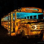 Kevin Pepper - Light Painting - Light Painted Yellow Bus