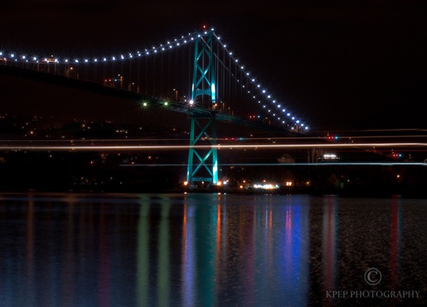 Kevin Pepper - Light Painting - Light Streaks Under Lions Gate Bridge