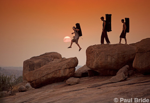 Paul Bride - The Adventure of Photography - Hampi India Silhouette Climbers