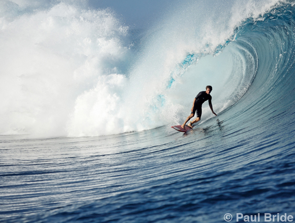 Paul Bride - The Adventure of Photography - Tahiti Surfer Teahupoo