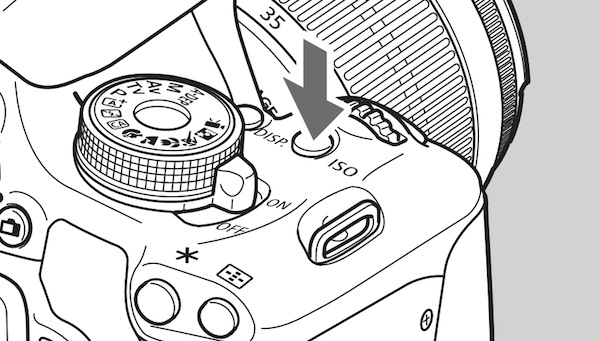 Canon EOS Rebel T3i Changing ISO Graphic