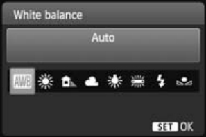 Canon EOS Rebel T3i White Balance Change Screen