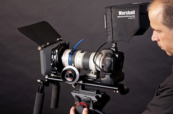 Michel Roy - DSLR Video Magic - Marshall External Monitor, Genus Follow Focus and Sunshade, Manfrotto Tripod and Head