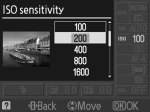 Nikon D3000 Change ISO Sensitivity