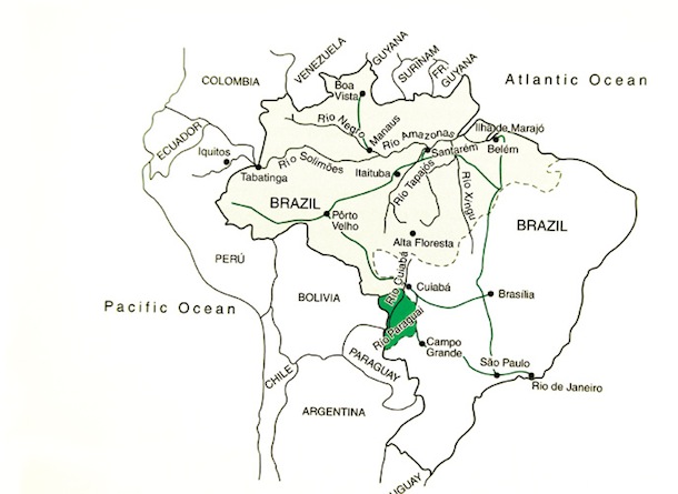 Wayne Lynch - The Pantanal - Brazil's Wildlife Paradise - South America Map