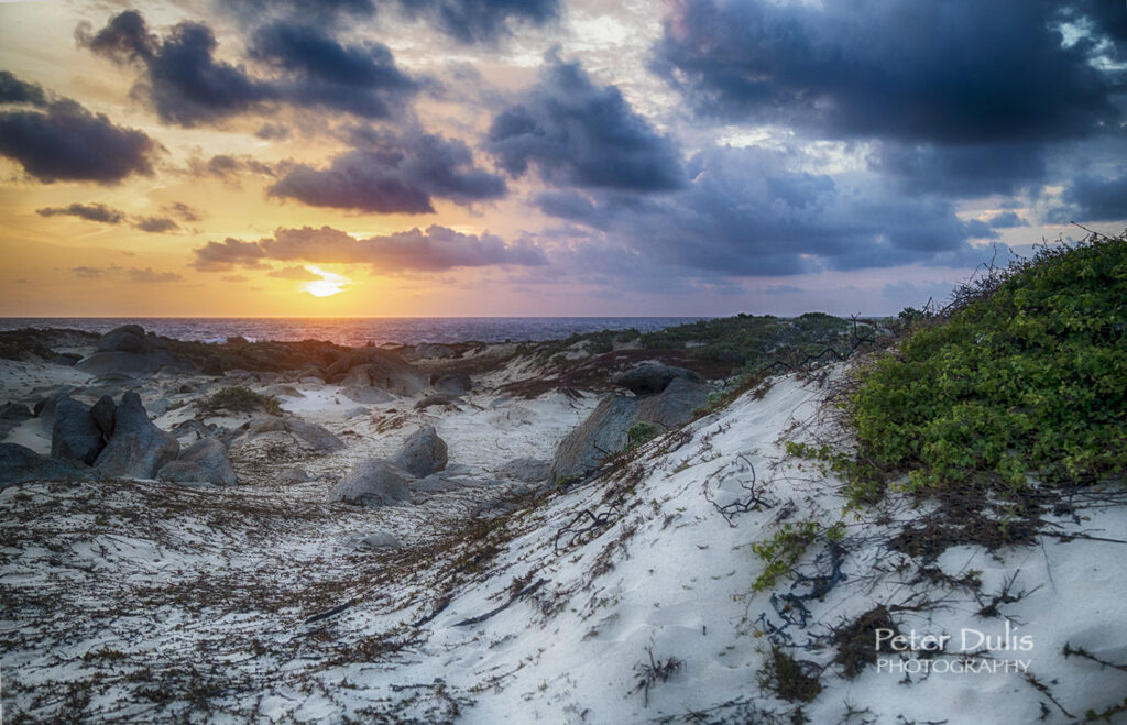 Sunrise Over Aruba Sand Dunes