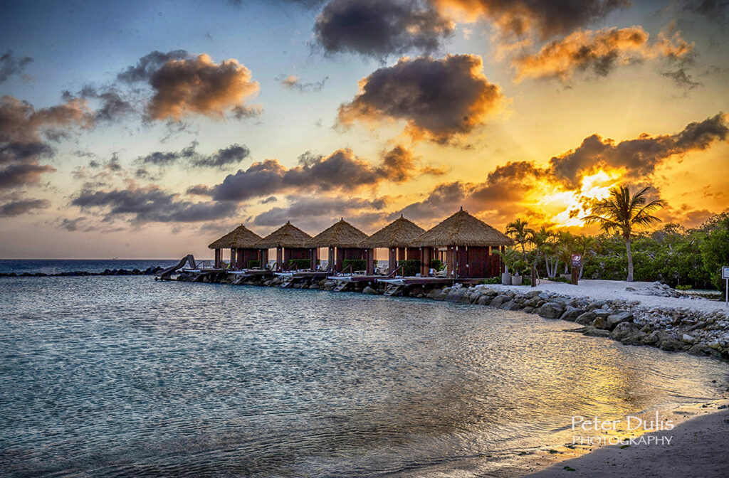 Sunset Huts on Flamingo Beach