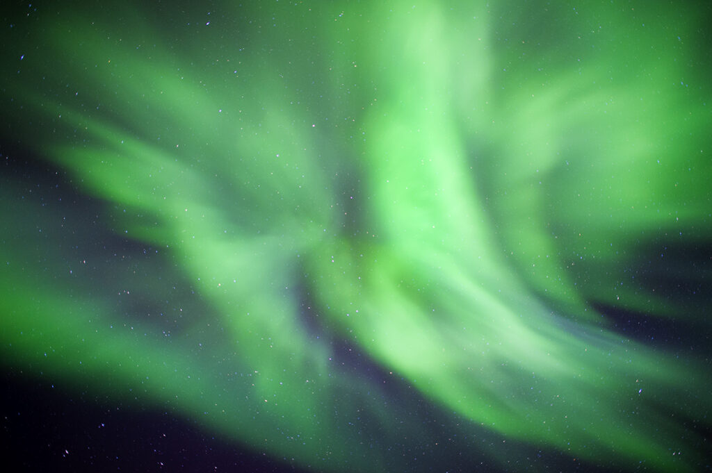 Aurora borealis (northern lights), boreal forest, Yellowknife environs, NWT, Canada