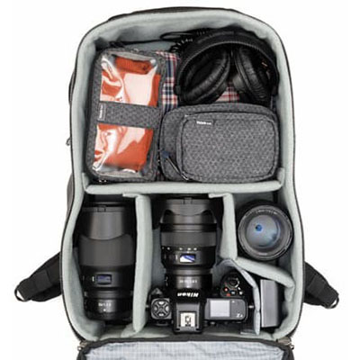 Full-width divider separates gear from personal items (Excluding Airport Accelerator 41L)